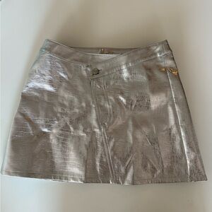 Ronny kobo asymmetrical Silver Metallic Skirt